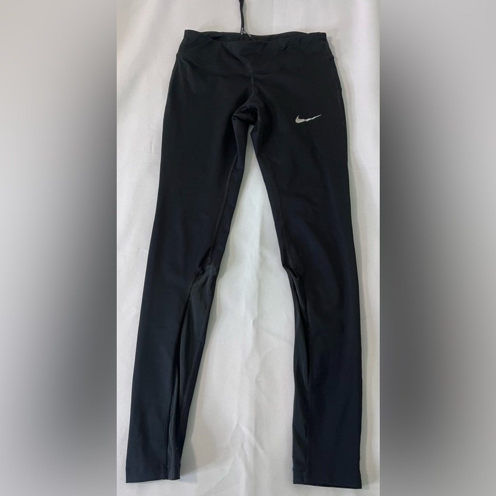 Nike Women’s  Run Cropped Leggings Running Tights ‎ Black Sz Small